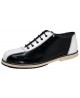 Bowling shoes black & white leather – Néolite sole – authentic retro design