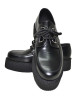 Nevermind Creepers mit doppelter Gummisohle aus glattem schwarzem Leder – zeitloser Stil