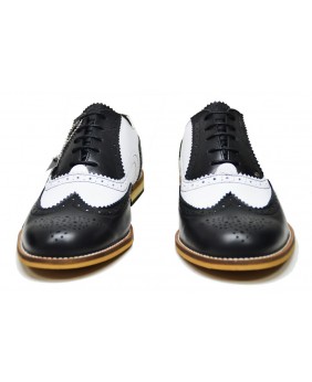Scarpe brogue bianche e nere – Nevermind – Stile rock retrò