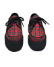 Creepers Nevermind in red tartan fabric – double sole – alternative style
