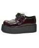 Creepers de charol burdeos y piel bovina cebra blanco/negro con doble suela – Nevermind