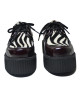 Double Sole Burgundy Patent Leather and Black/White Zebra Cowhide Creepers – Nevermind