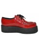 Creepers double semelle en cuir rouge – Unisexe Nevermind