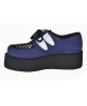 Nevermind Blue and Black Suede Creepers with White Details – bold and iconic alternative style