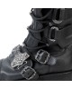 Bottes gothiques vegan à plateforme noires avec gravures celtiques et Mjölnir – Style viking industriel – Nevermind