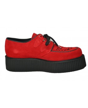 Nevermind Double Sole Creepers in Red Suede – bold and timeless