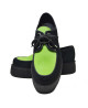Creepers a doppia suola in camoscio nero e verde – Unisex Nevermind