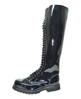 Rangers 30 trous vernie noire en cuir Nevermind