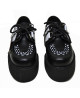 Creepers Nevermind in pelle nera e bianca intrecciata – contrasto classico e stile deciso