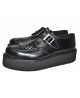 Creepers nera di pelle box a suola doppia Nevermind