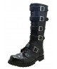 Nevermind 20-eyelet rangers in black leather with 5 metal buckles – bold alternative style.