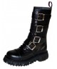 Rangers 14 occhielli Nevermind – pelle nera – cinghie & suola con rivetti – stile cyber-goth