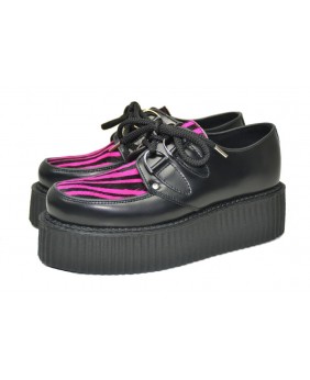 Creepers Nevermind nero e zebrato rosa.