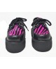 Nevermind Black Leather Creepers with Pink Zebra Fur – bold and underground