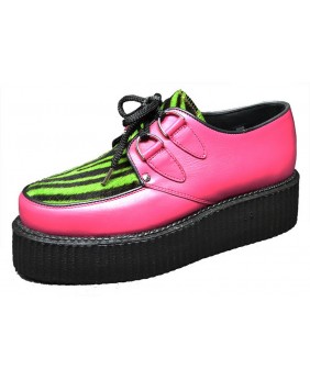 Nevermind pink leather and green/black zebra cowhide creepers – bold, flashy, and underground.