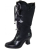 Victorian black leather and suede boots with heel – elegant, gothic and timeless.