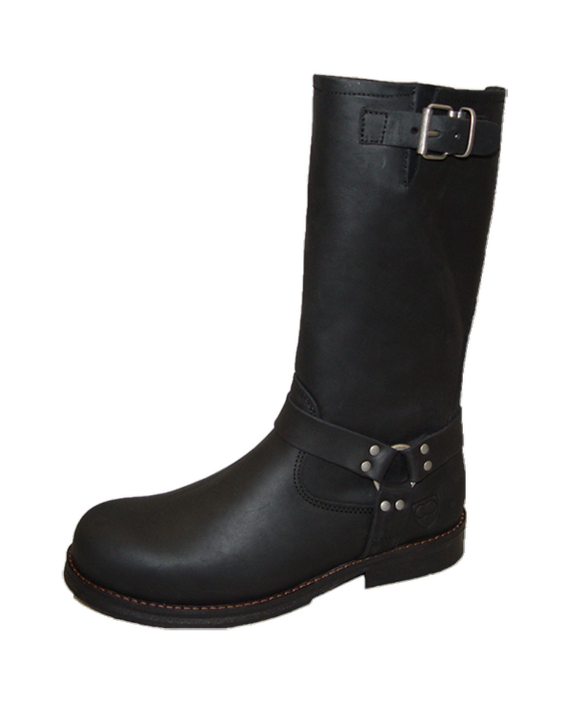 Nevermind Crazy Horse black leather biker boots underground