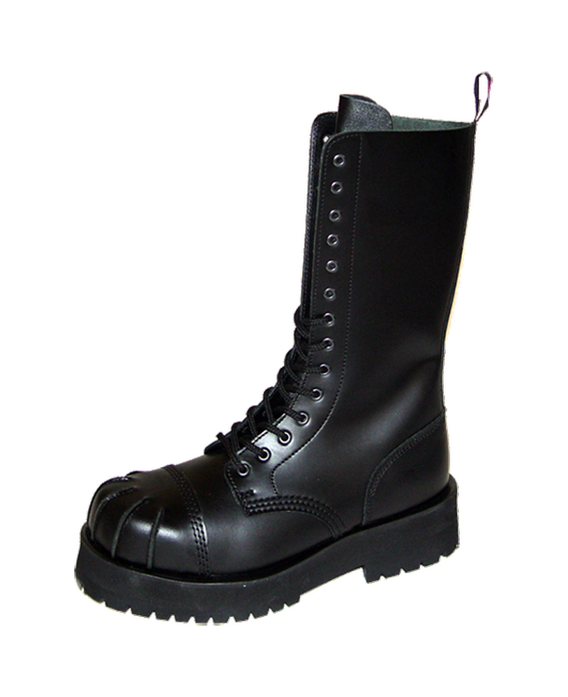 Bota alta negra Nevermind con puntera nervada.