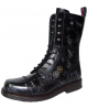 Nevermind Rangers 10 eyelets in black leather – steampunk & industrial boots.