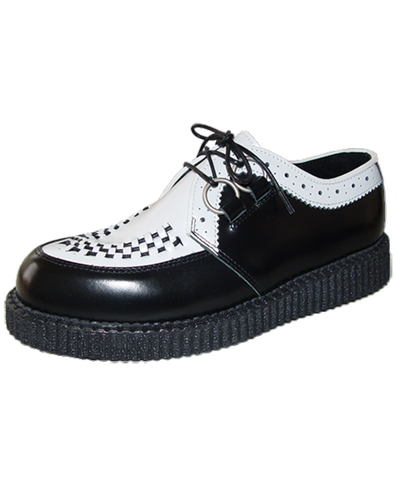 Nevermind single sole creepers black and white – ska heritage, punk attitude, underground icon.