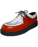 Creepers Nevermind einfache Sohle Leder rot-weiß – Ska-Wurzeln, Punk-Attitüde, Kultklassiker.