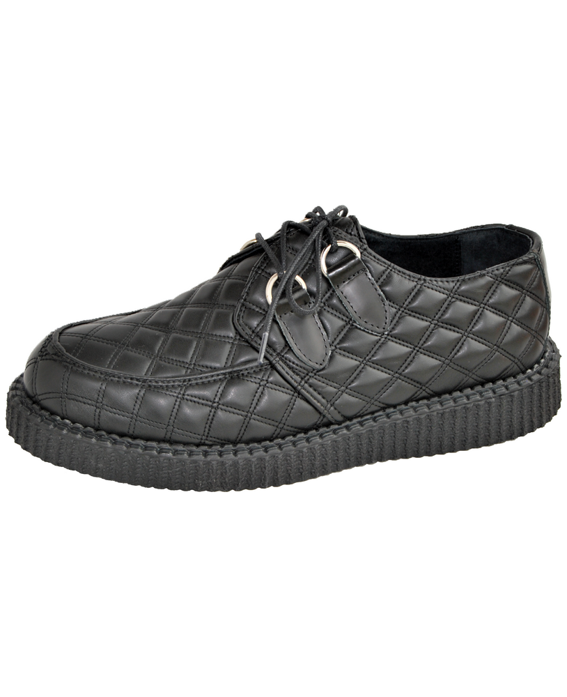 Creepers Nevermind einfache Sohle schwarzes Steppleder – Couture und Rebellion.