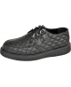 Creepers Nevermind einfache Sohle schwarzes Steppleder – Couture und Rebellion.