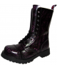 Rangers 10 eyelets black leather purple gears Nevermind