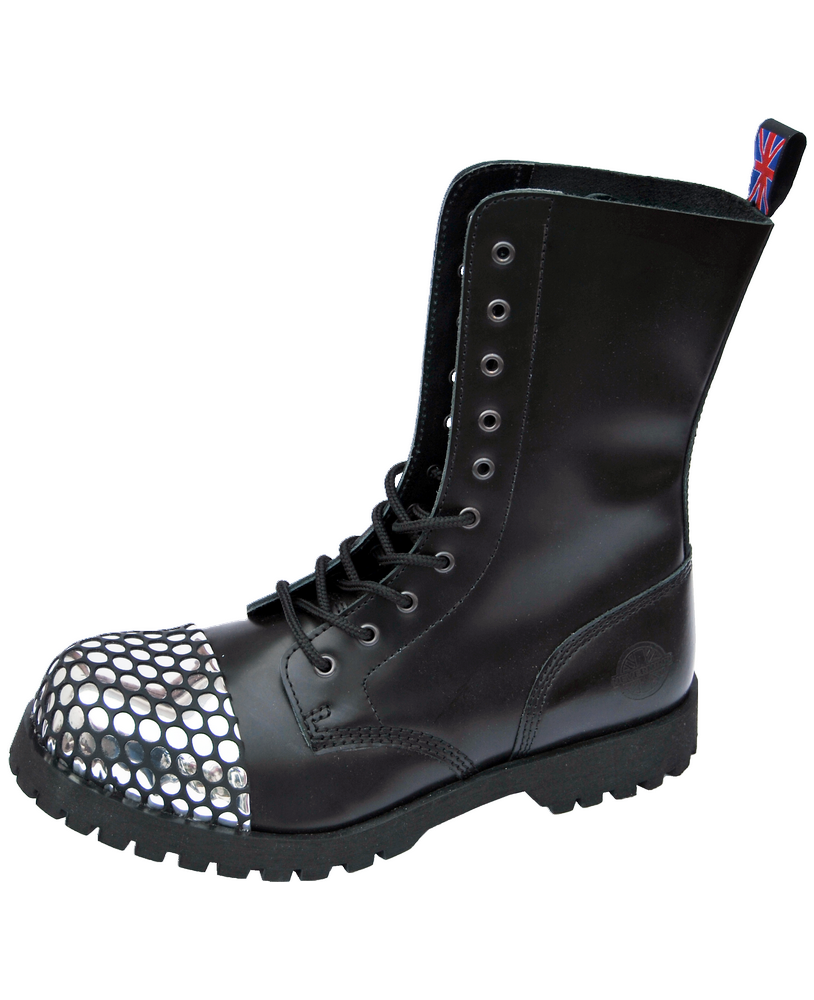 Rangers 10 eyelets black leather with mirror-dotted toe Nevermind