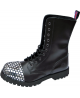 Rangers 10 eyelets black leather with mirror-dotted toe Nevermind
