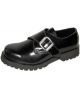 Zapato rangers Buckle Core negro – cuero brillante con hebilla metálica.