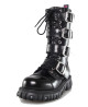 Rangers 14 occhielli Nevermind – pelle nera – cinghie & suola con rivetti – stile cyber-goth