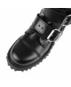 Nevermind 20-Eyelet Black Leather Boots with Buckles – Bold Underground Design