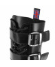 Nevermind 20-Eyelet Black Leather Boots with Buckles – Bold Underground Design