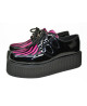 Nevermind Black Patent Leather & Zebra Pink Creepers.