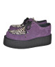 Nevermind purple suede creepers with leopard cowhide – bold, unique, and underground.
