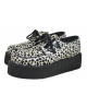 Nevermind white cowhide creepers with black leopard print – wild, bold, and underground.