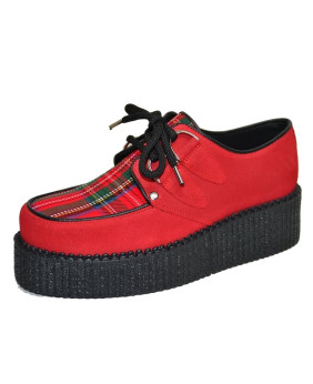 Nevermind red suede and tartan fabric creepers – rebellious, underground, and traditional.