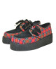 Nevermind red tartan creepers with double sole