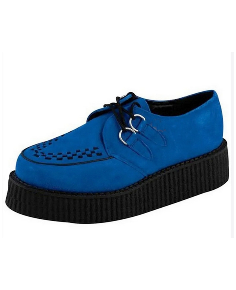 Nevermind blue suede creepers with double sole