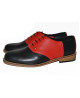 Bowling shoes Nevermind black & red leather, Néolite sole.