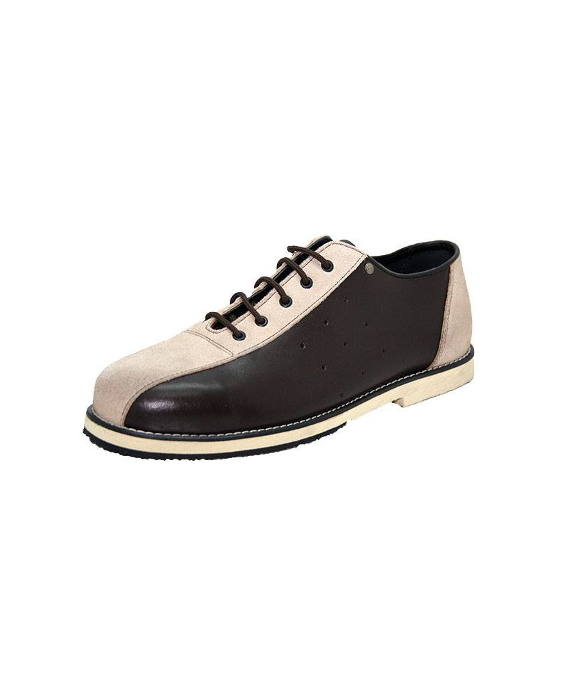 Zapato de bolos Nevermind negro & beige ante.