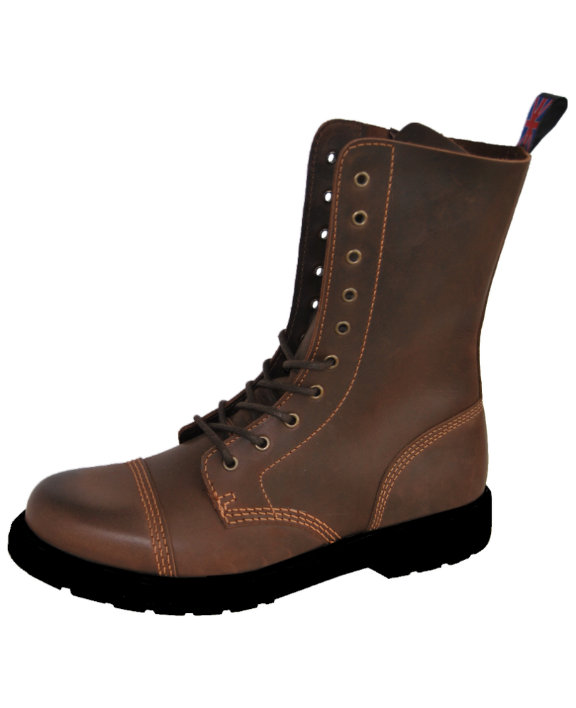 Nevermind Rangers 10 eyelets in brown leather – vintage & authentic boots.
