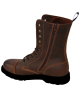 Rangers 10 œillets cuir marron huilé – détail fermeture latérale, Nevermind