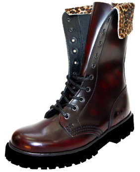 Rangers 10 eyelets burgundy leopard cuff Nevermind