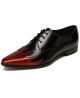 Chaussures à flammes noir et bordeaux – Style rock – Nevermind
