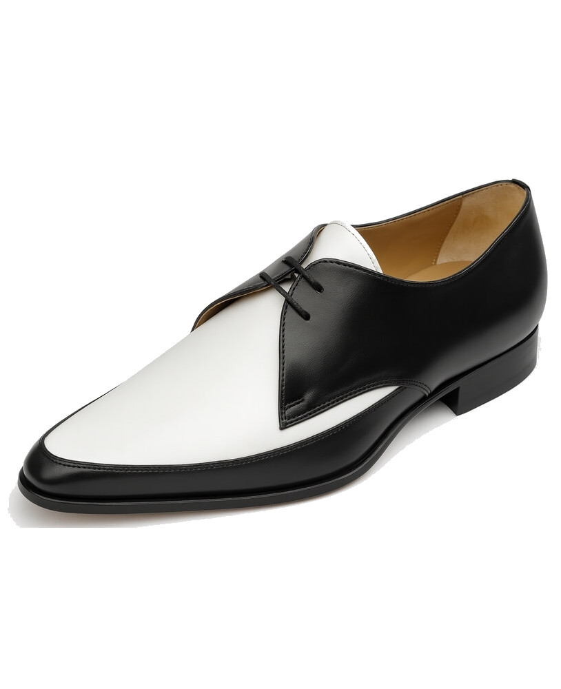 Zapatos de cuero blanco y negro – Nevermind – estilo Art Déco