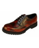 Chaussure Rangers Retro Swing Bordeaux – cuir patiné bordeaux et noir.