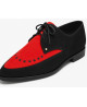 Scarpe Oxford in camoscio rosso e nero – Nevermind – Stile grafico e audace