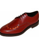 Scarpa Derby da Uomo in Pelle Cherry – Nevermind con Dettagli Grafici Arancioni